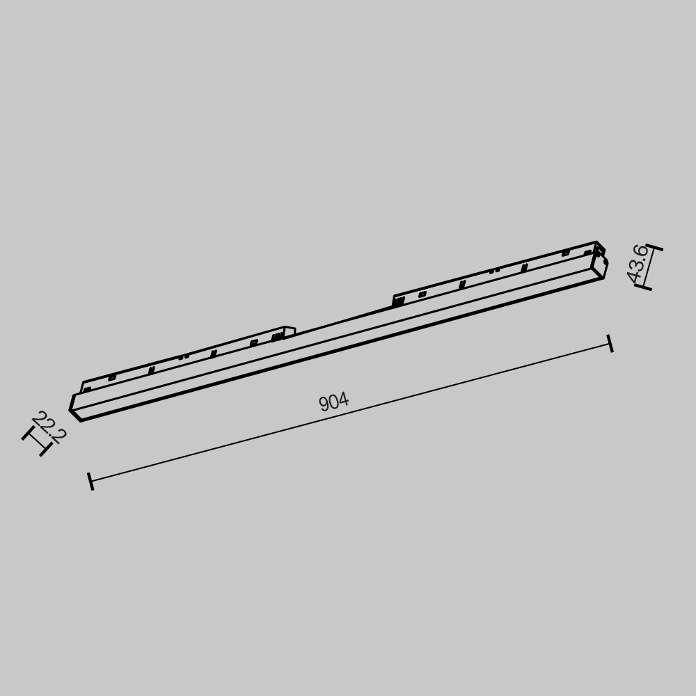 Трековый магнитный светильник Maytoni Basis TR030-2-30W2.7K-B