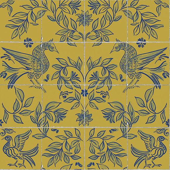 Обои Coordonne 9200083V Ceramica Mustard