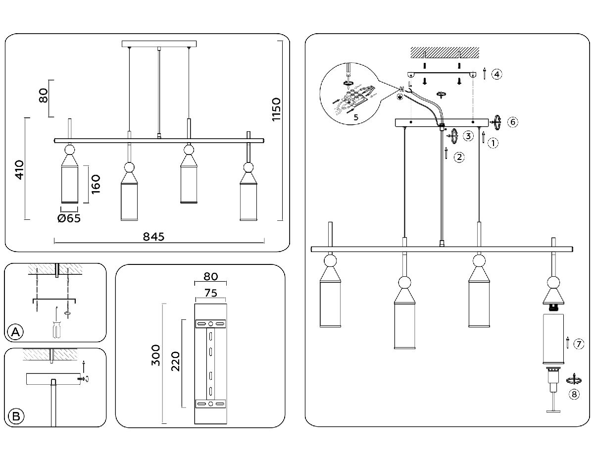 Подвесной светильник Ambrella Light High Light Heigh Light LH55274