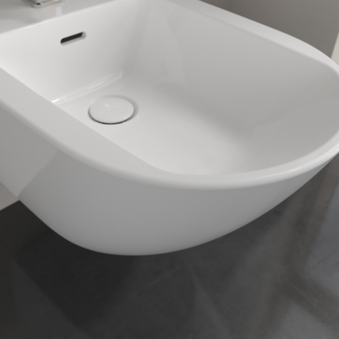 Villeroy&Boch Subway 3.0 Биде подвесное 37.5х56х27см., с 1 отв., цвет: альпийский белый