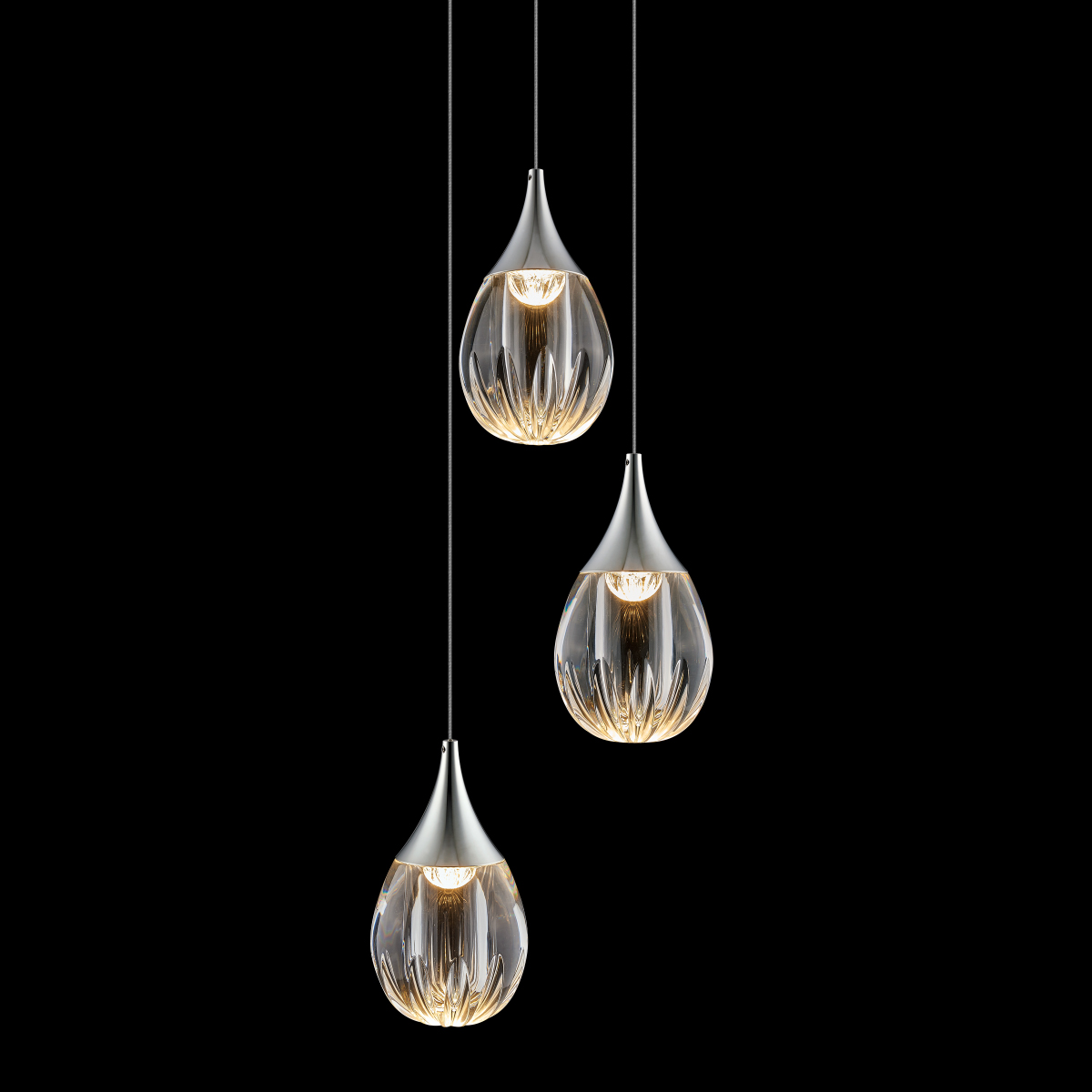 Подвесной светильник Delight Collection Stilla MD24001004-3A chrome/clear