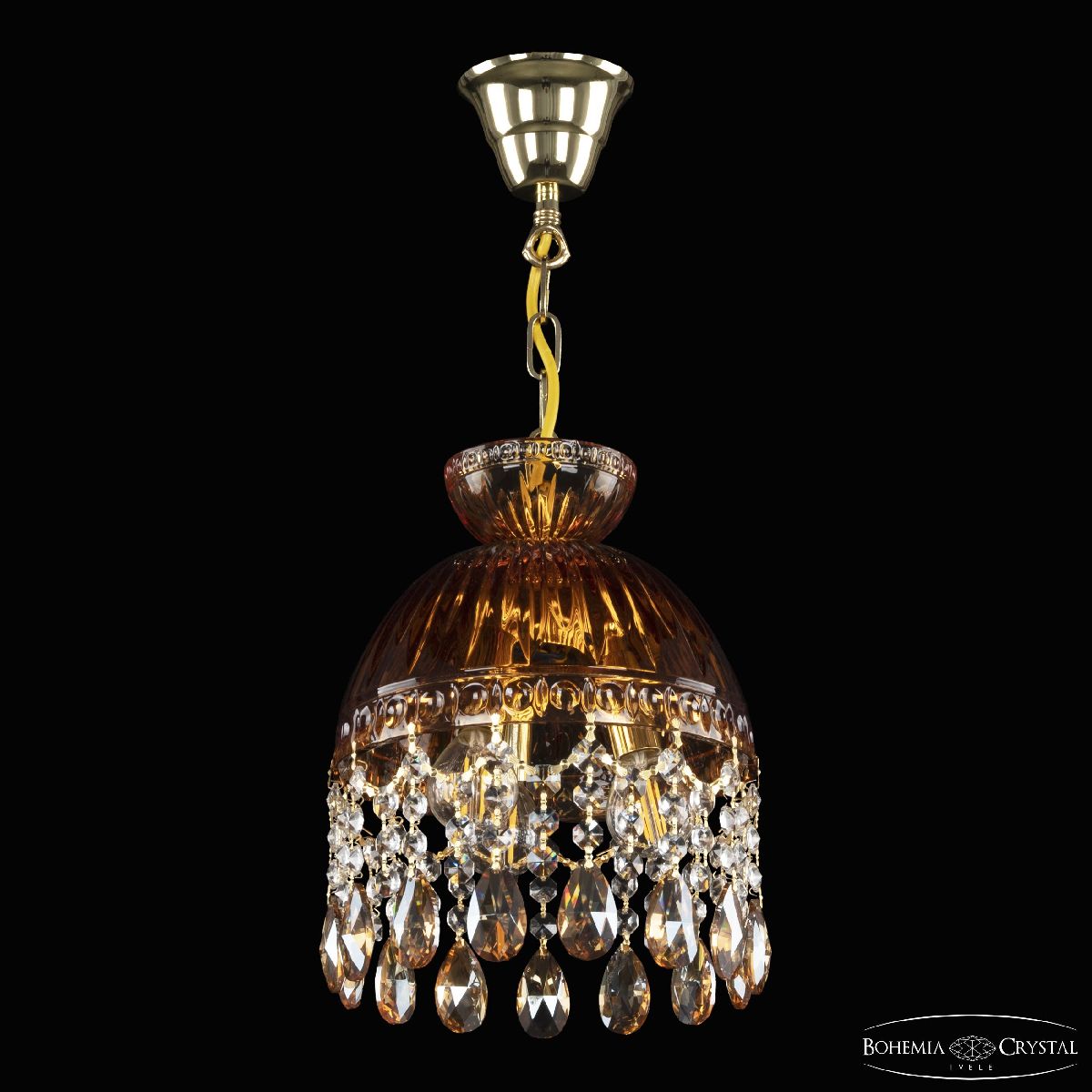 Подвесной светильник Bohemia Ivele Crystal 5478/22 G Amber/M-1G K721