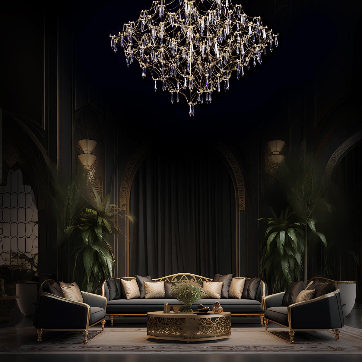 Подвесная люстра Loft IT Mira 10259/800 Gold Asfour