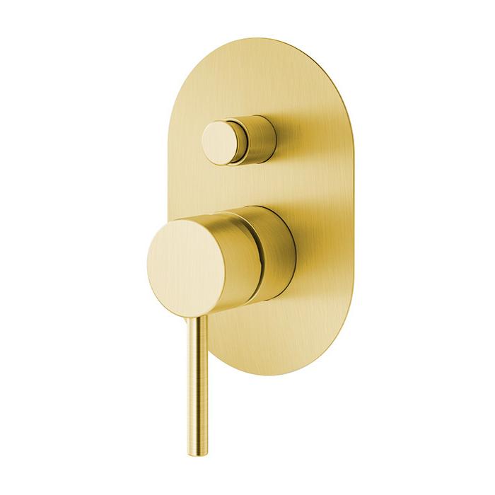 Plumberia Selection IXO Смеситель для душа, встраиваемый, на 2 выхода, цвет: брашированное золото