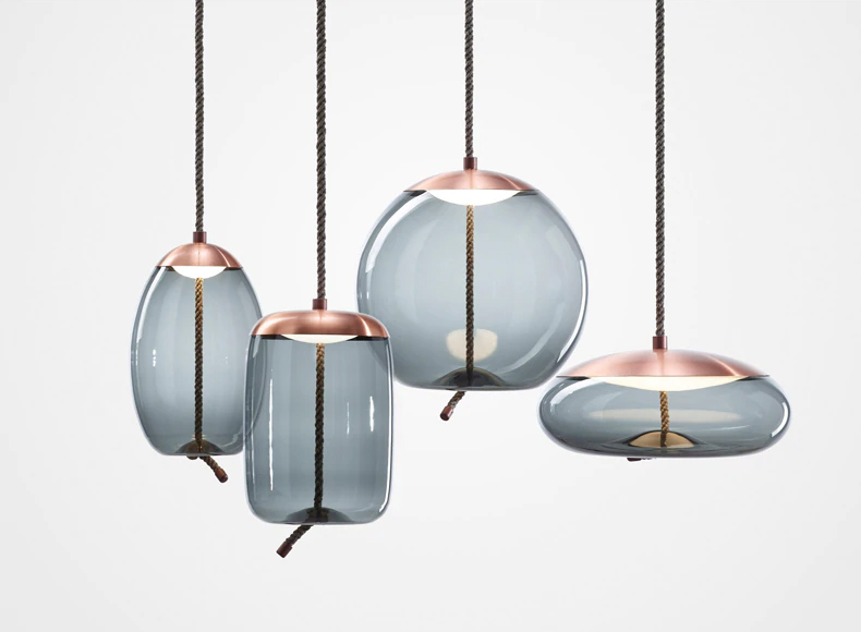 Подвесной светильник Delight Collection Knot 9966P/D copper/blue
