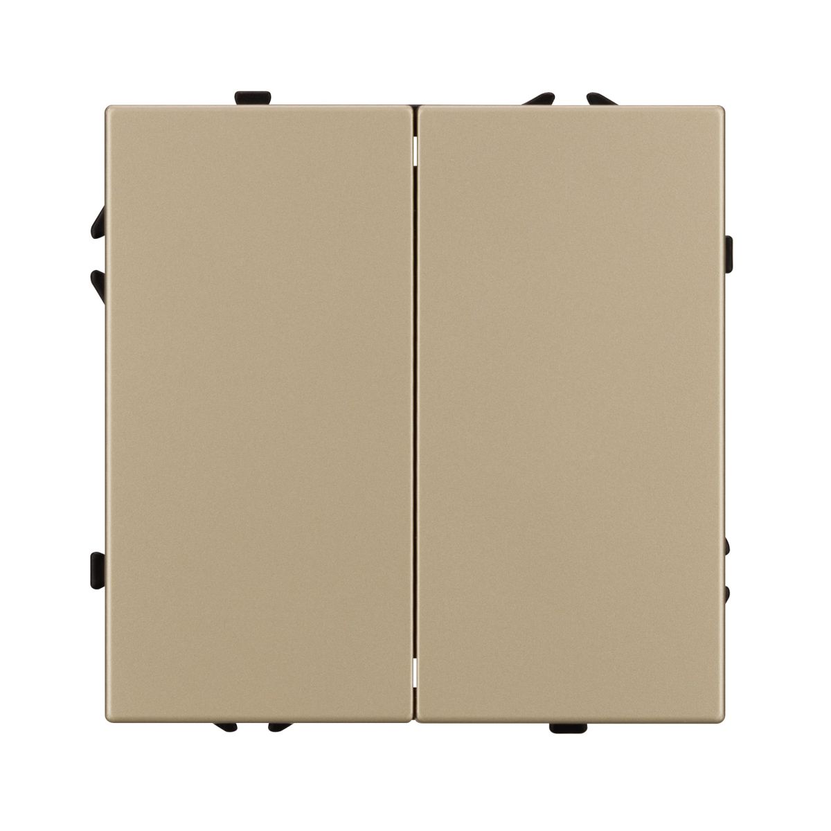 Механизм выключателя двухклавишный непроходной Arlight SWT-NOBE-MK02-SFPL-GD (230V, 10A) 054253