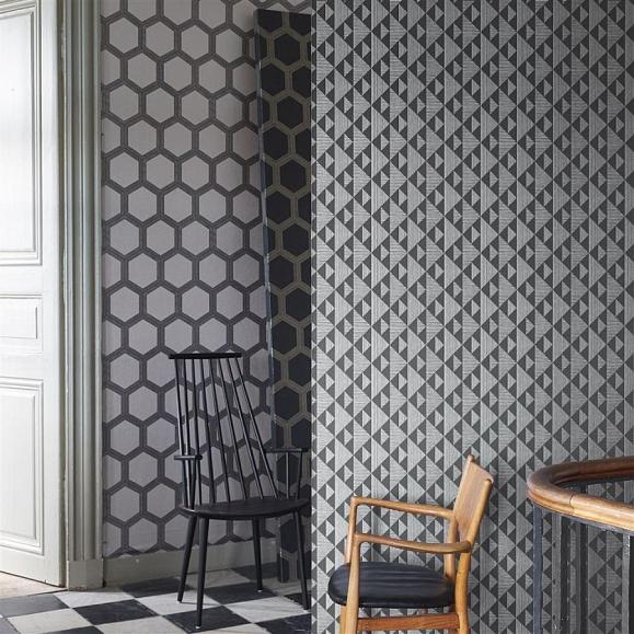 Обои Designers guild PDG1065/01 Kappazuri Graphite