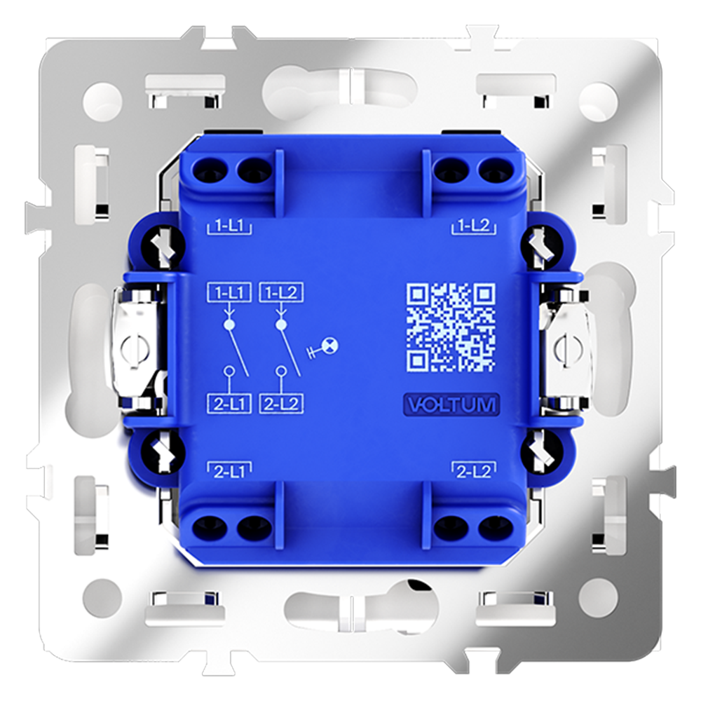 Выключатель двухклавишный с подсветкой Voltum S70 VLS020203 (кашемир)