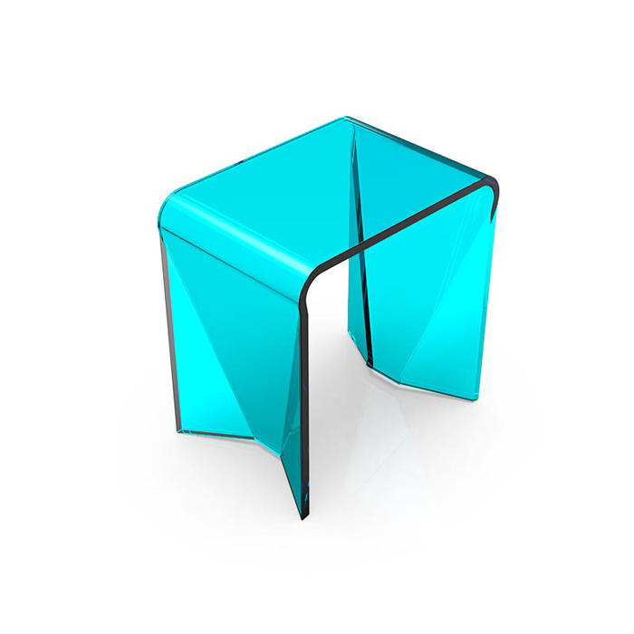 Knief Solid Surface Табурет отдельностоящий, из полимерного материала, цвет: Aquamarin Blue # 100