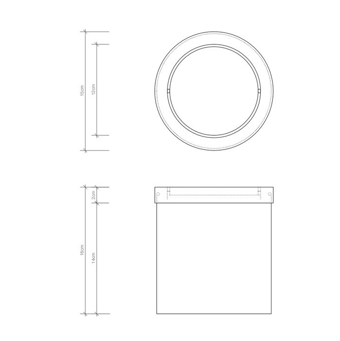 Decor Walther DW 1240 Корзина для бумаги 14.5xh16см, с крышкой, напольная цвет: сталь полированная