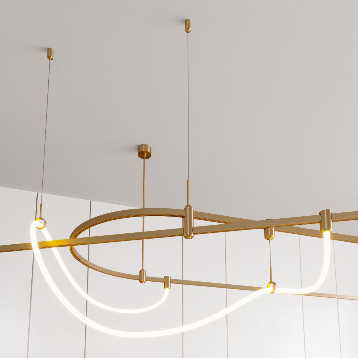 Трековый светильник Arlight ART-APRIORI-TUBE-ELASTIC-R38-L3000-36W Day4000 (Золото, 360 deg, 48V) (IP20 Металл) 049260(1)