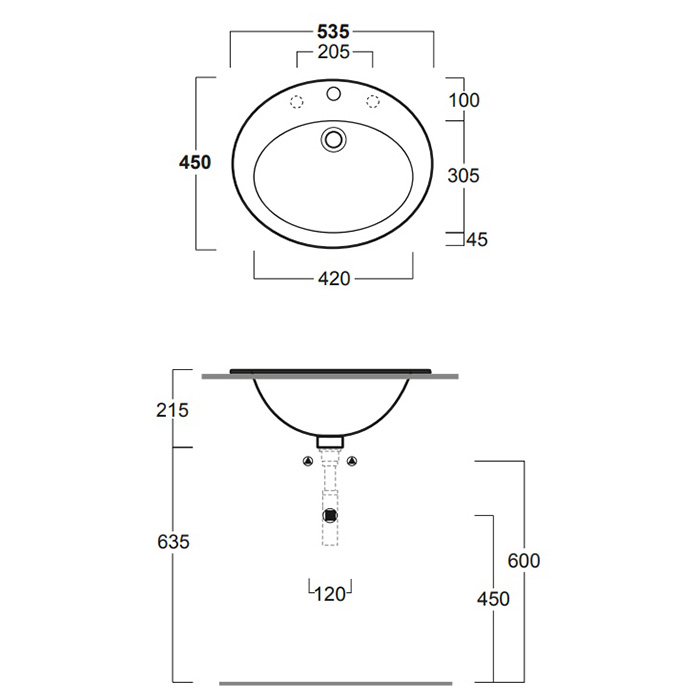 SIMAS Top e lavabi d'arredo Раковина 53.5х45 см, 1 отв., цвет: белый