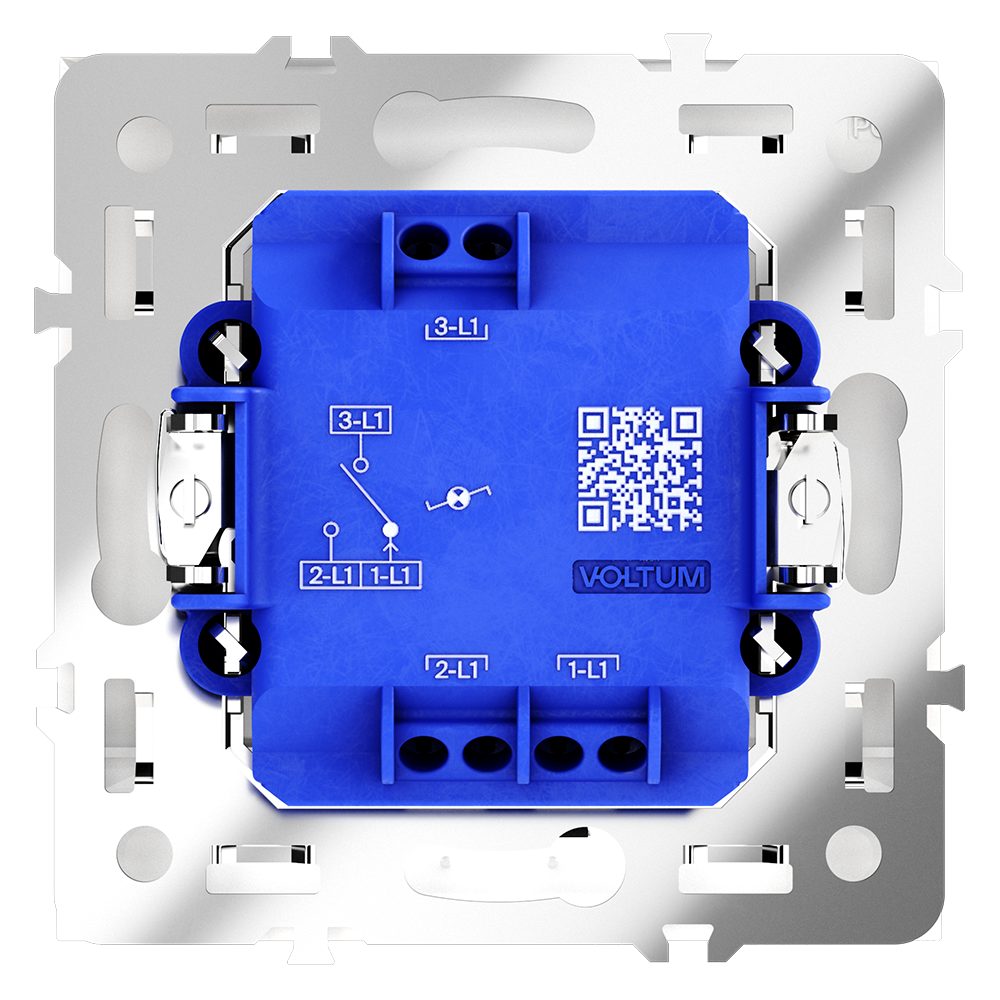 Проходной переключатель одноклавишный с подсветкой Voltum S70 VLS010403 (кашемир)