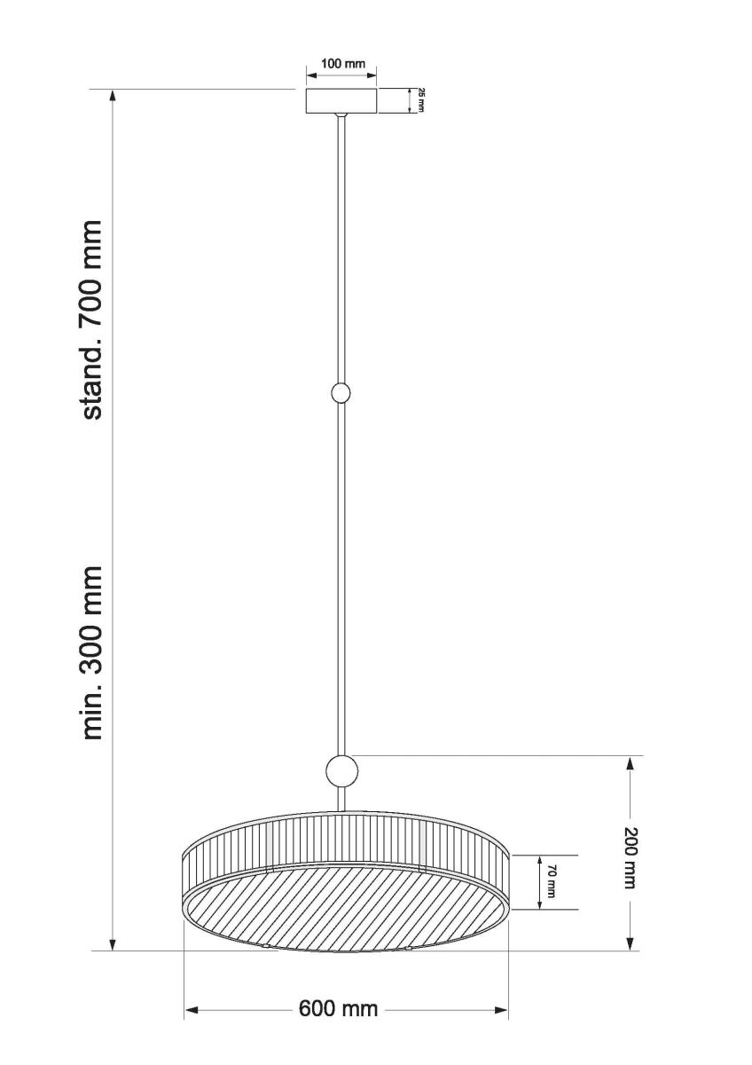 Люстра на штанге Kutek Lavone LAV-ZW-6(P)600-1/R