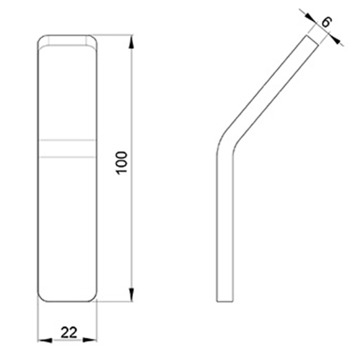 Almar Аксессуары Крючок 2.2xh10см.м, цвет: хром