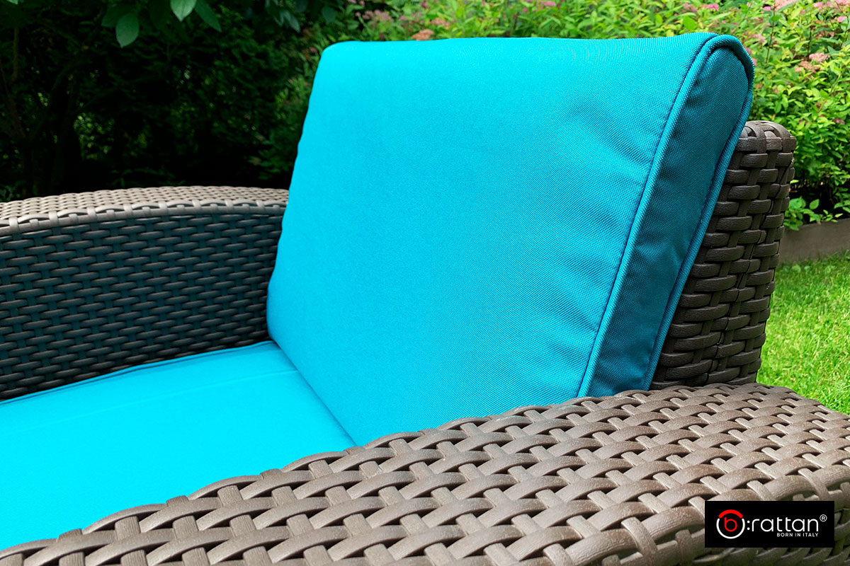 Комплект чехлов на подушки для мебели Раттан Премиум / Rattan Premium, нео изумруд