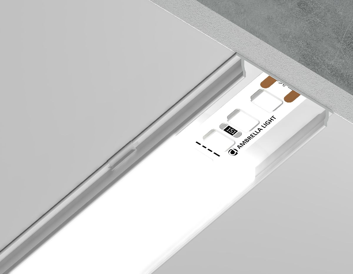 Алюминиевый накладной профиль Ambrella Light Alum Profile GP1600WH