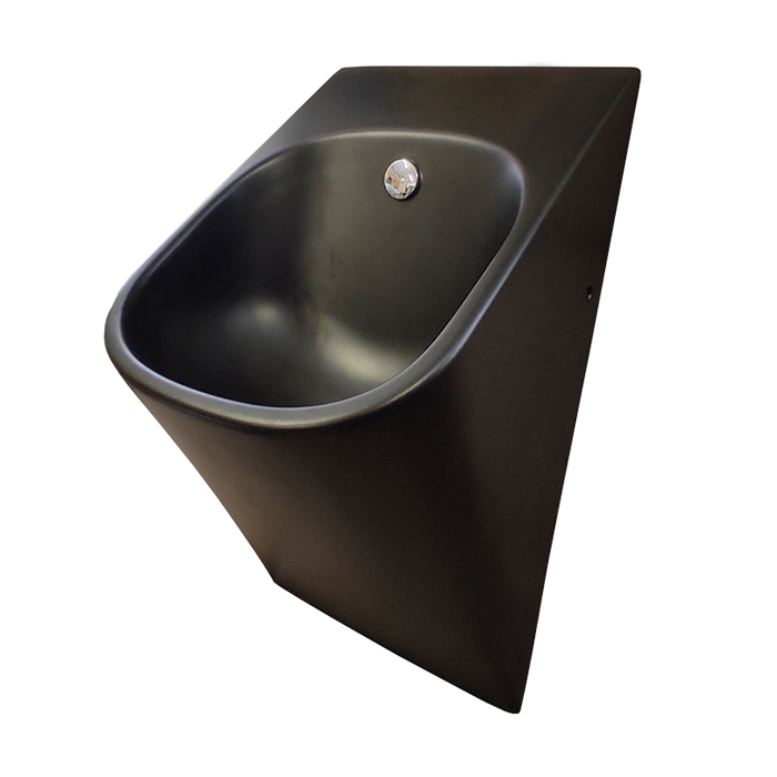 Artceram LA FONTANA 2.0 Писсуар подвесной 33х31хh62см, с сифоном и крепл., saniglaze, цвет: черный матовый