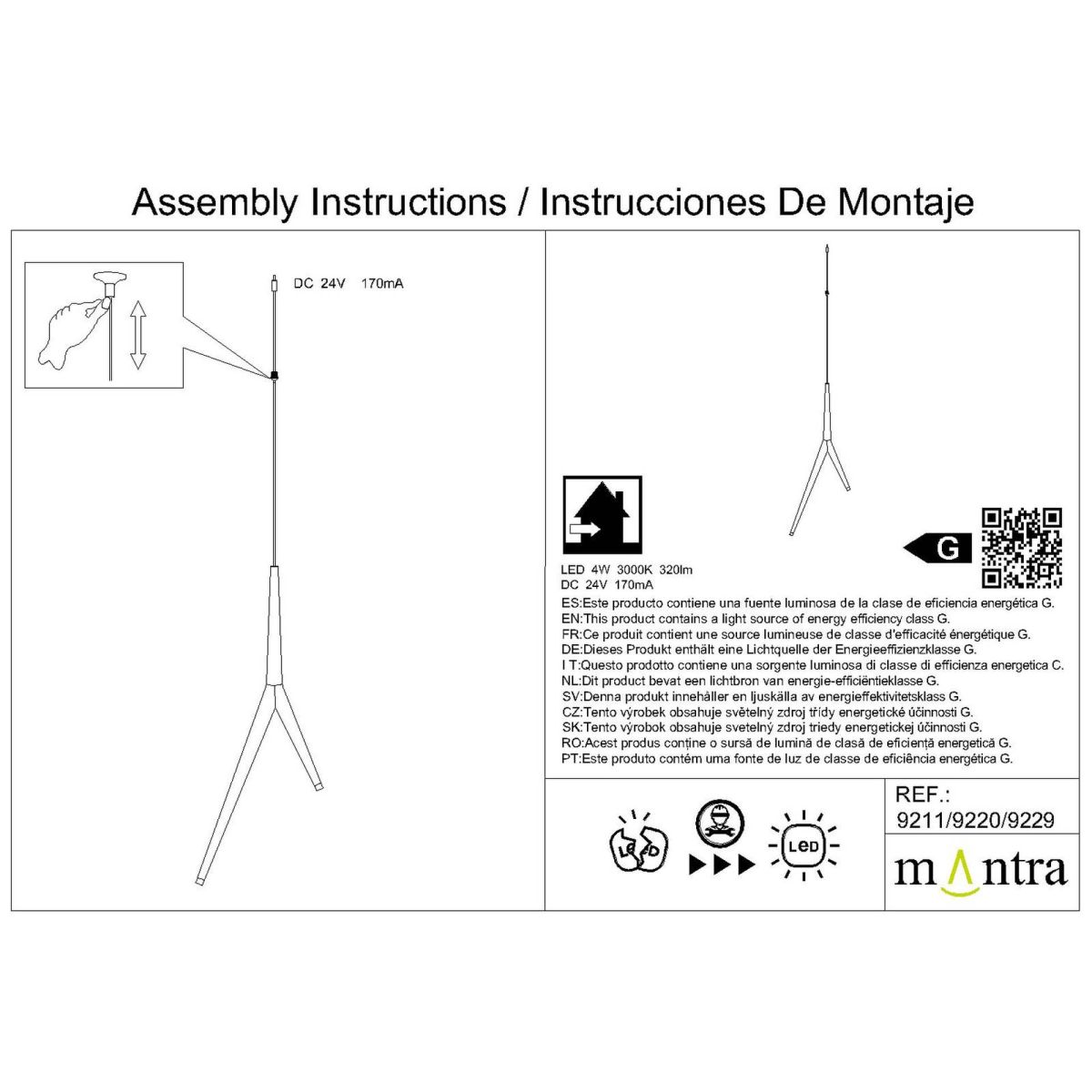 Подвесная люстра Mantra Arrecife 9384+9229 (5L)