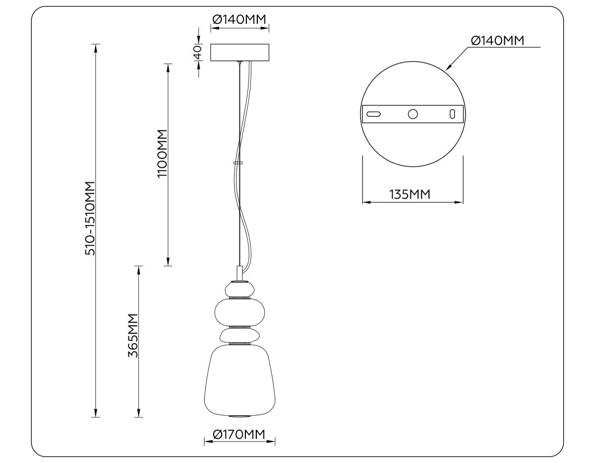 Подвесной светильник Ambrella Light High Light Ceramo Modern LH53162