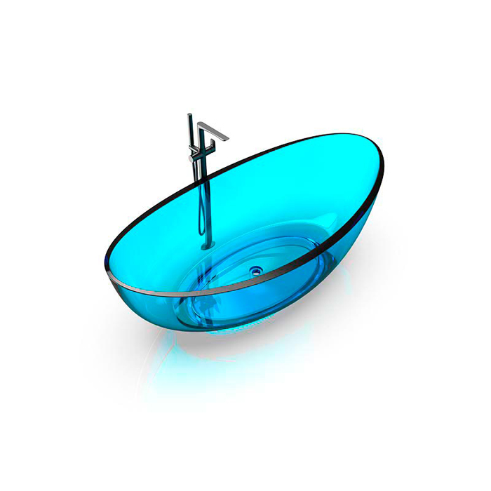 Knief Oval Shape Ванна отдельностоящая 180х93x56см., из полимерного материала, цвет: Aquamarin Blue # 100