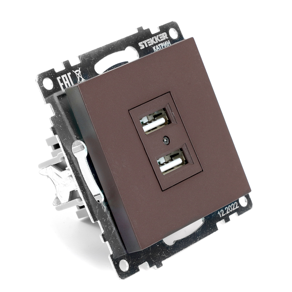 Розетка USB 2-местная Stekker Катрин GLS10-7115-04 49027