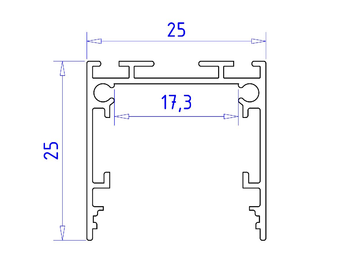 Алюминиевый профиль Ambrella Light Profile System GP2500BK