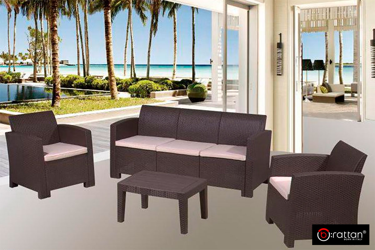 Комплект мебели Раттан Комфорт 5 / Rattan Comfort 5, венге