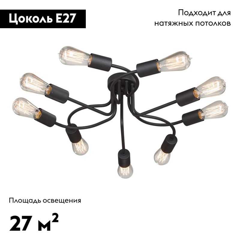 Потолочная люстра Vitaluce V4449-1/9PL