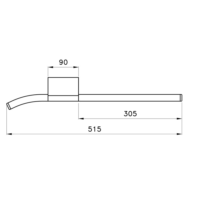 Stella Bamboo Полотенцедержатель подвесной 30 см 602/30 цвет: хром