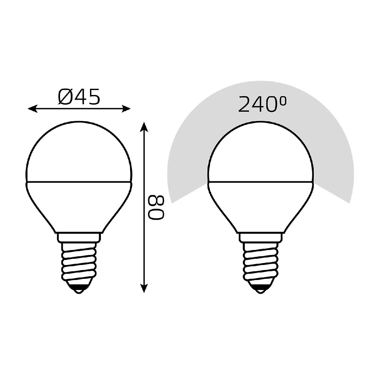 Лампа светодиодная Gauss Basic E14 5,5W 3000K 10531152T