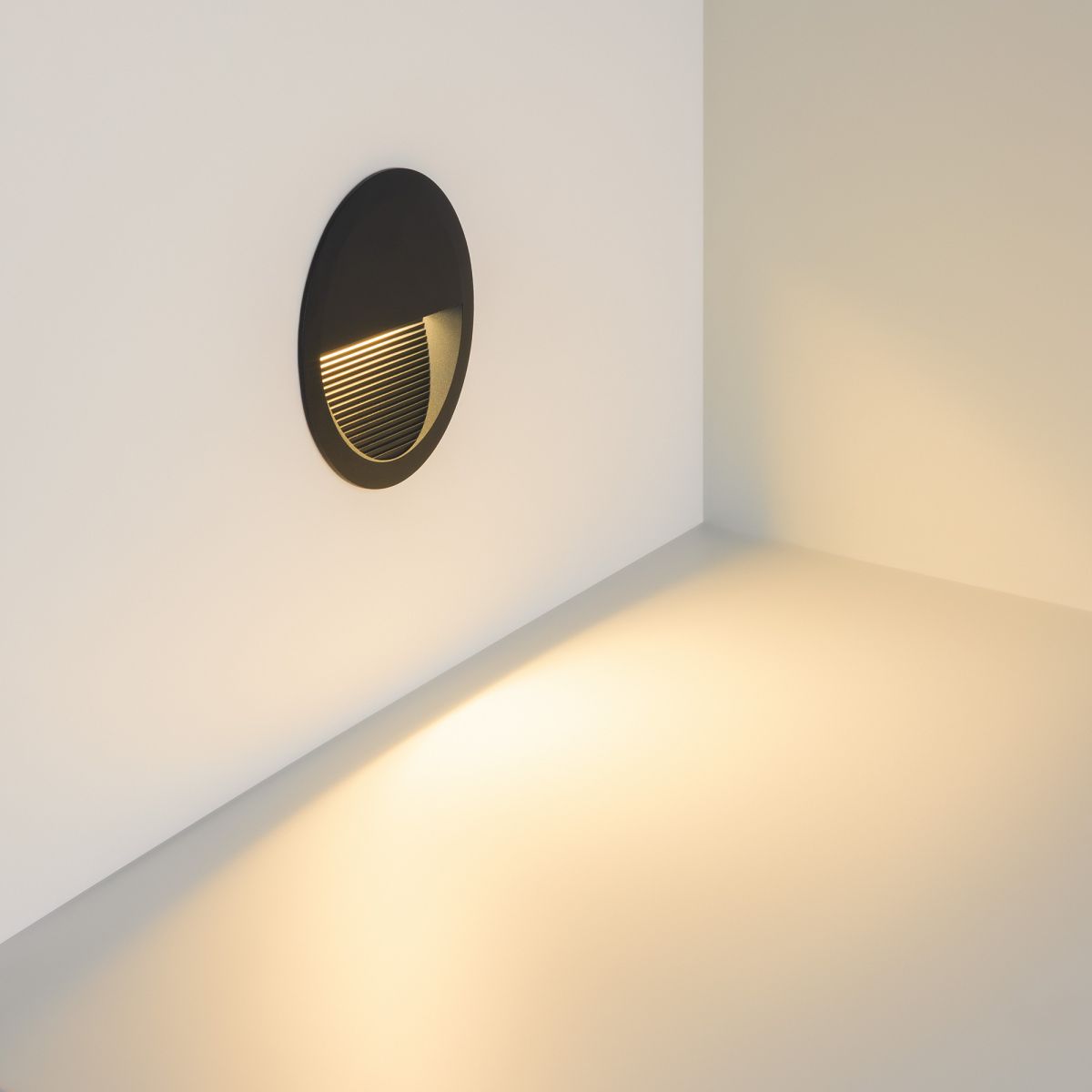 Светильник для ступеней Arlight LTD-RIBONIK-R138-5W Warm3000 (Черный, 50 deg, 230V) (IP65 Металл) 062915
