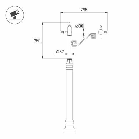 Кронштейн Arlight OXOR-SB4-1 BLACK 051637