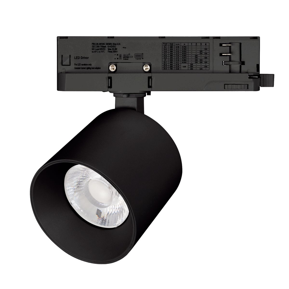 Трековый трехфазный светильник Arlight LGD-DYKE-4TR-R90-26W Day4000 (BK, 20 deg, 230V, TRIAC) (IP20 Металл) 058790