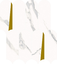 ITALON / ИТАЛОН STELLARIS Statuario White Mosaico Elegant Люкс