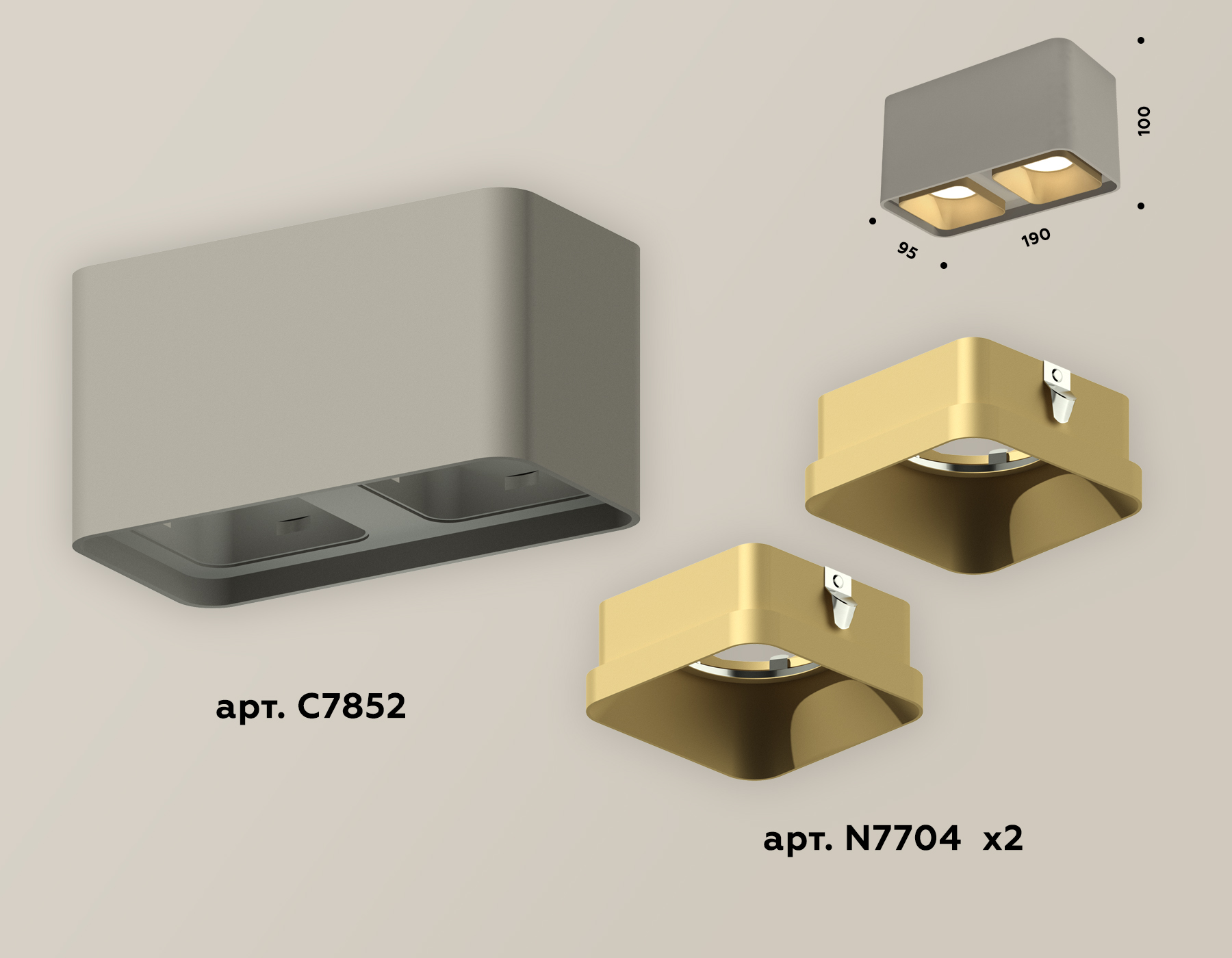 Накладной светильник Ambrella Light Techno XS7852004 (C7852, N7704)