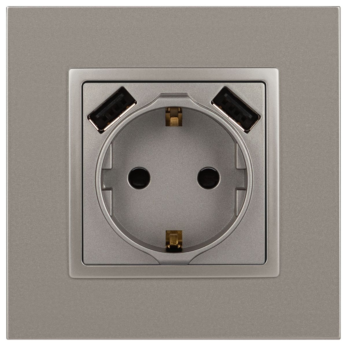 Розетка со шторками с 2xUSB Эра Elegance 14-4109-16 Б0065775