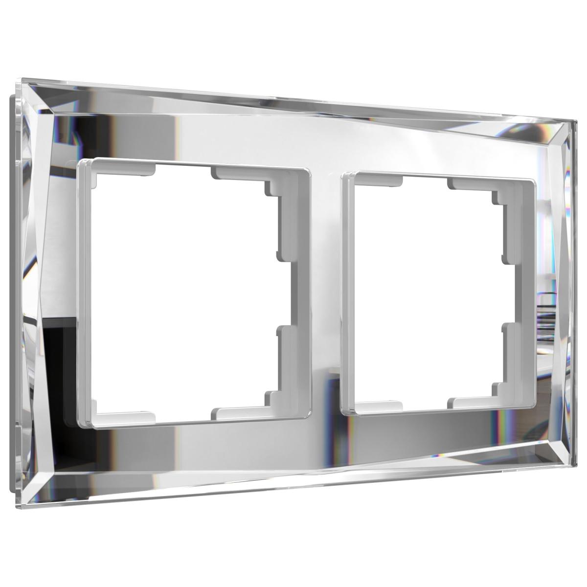 Рамка на 2 поста Werkel Diamant зеркальный W0021220 4690389158827