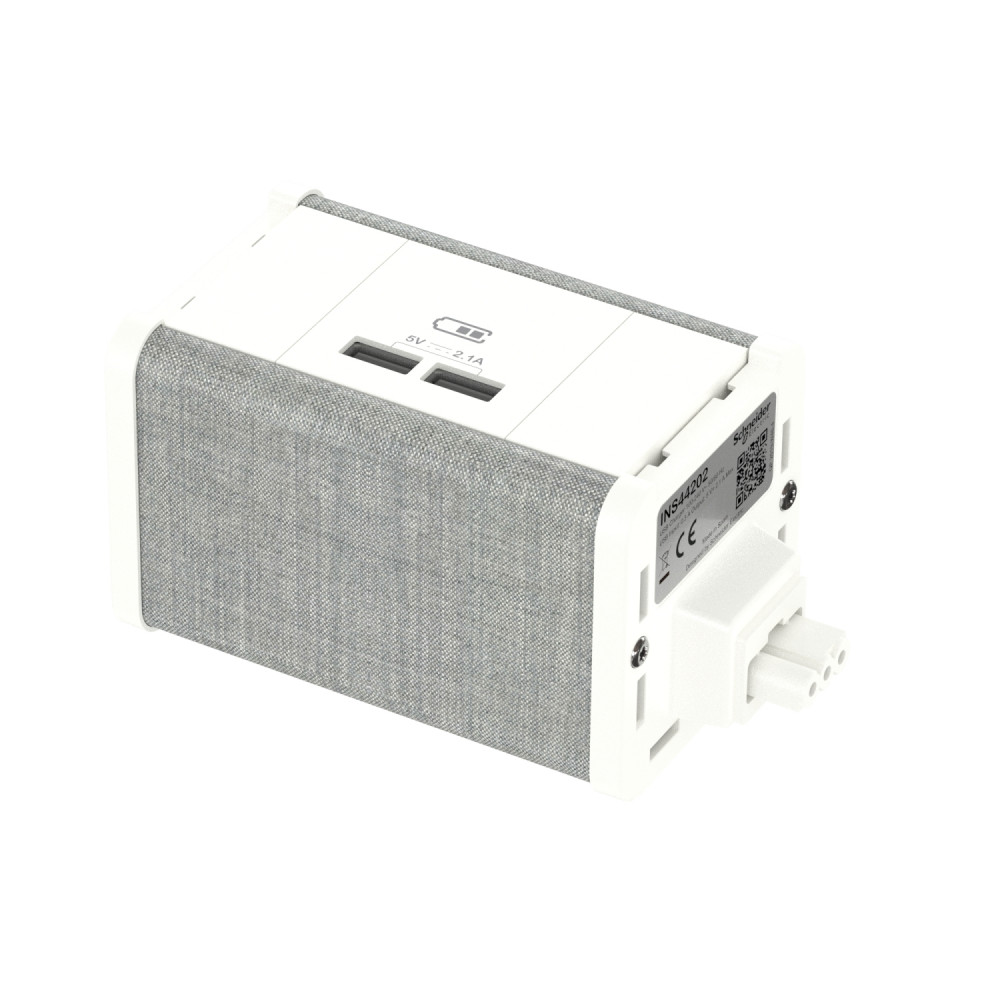 Удлинитель 2xUSB Schneider Electric Unica INS44202