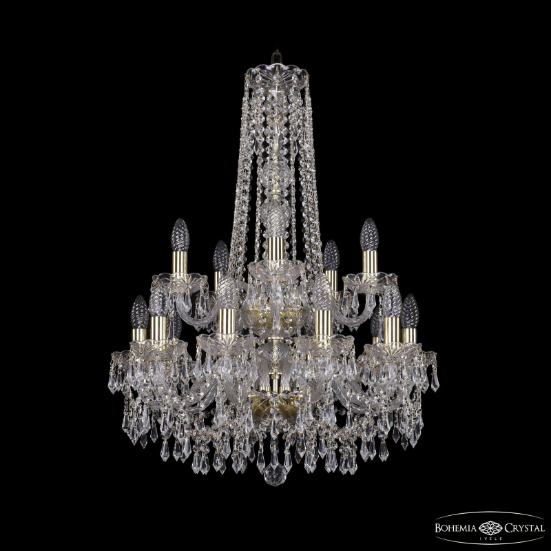 Подвесная люстра Bohemia Ivele Crystal 1403/10+5/195/h-77/2d G