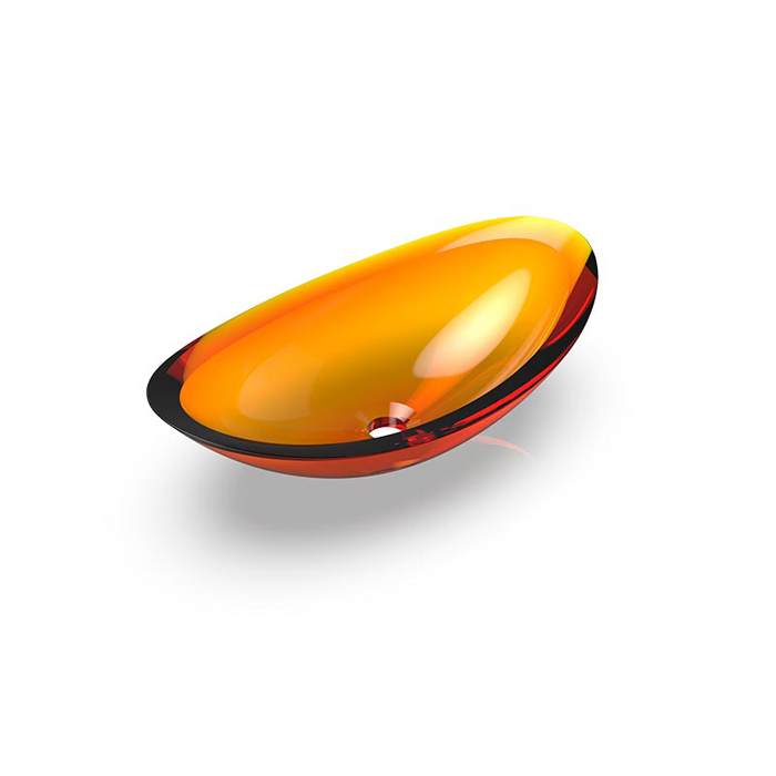 Knief Charm Shape Раковина накладная 58.1x33.1x16.9см, без отв., из полимерного материала, цвет: Citrin # 060