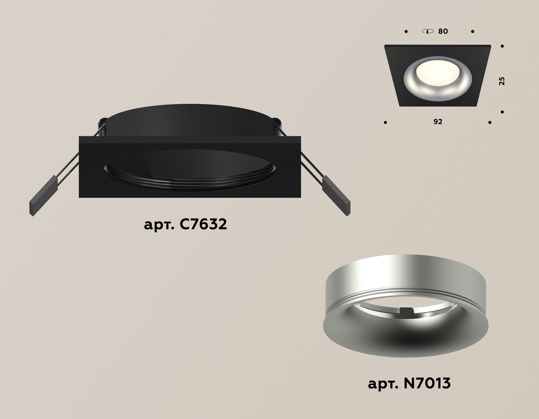 Встраиваемый светильник Ambrella Light Techno XC7632004 (C7632, N7013)