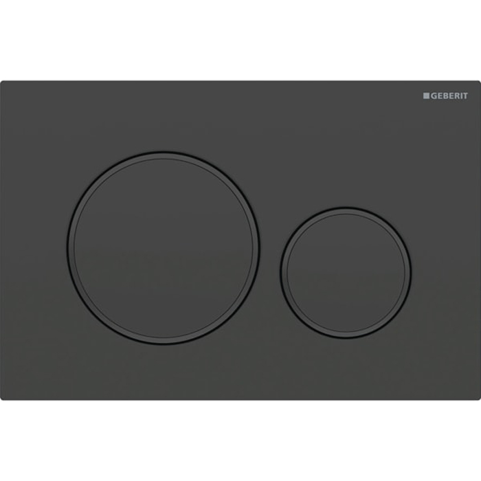 Geberit Sigma20 Клавиша для двойного смыва, круглая, цвет: черный матовый