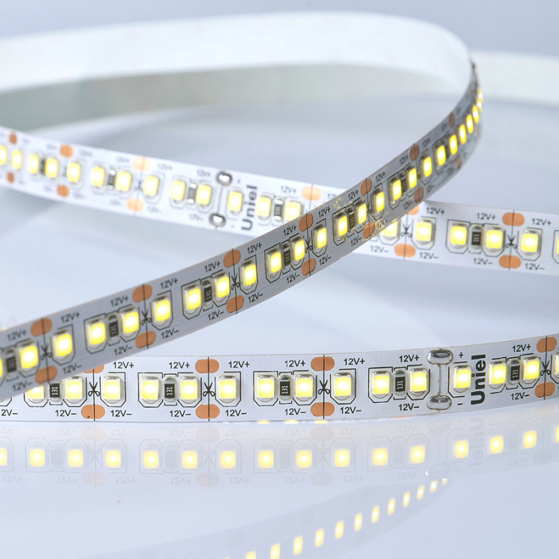 Светодиодная лента Uniel ULS-M16-2835-180LED/m-10mm-IP20-DC12V-17W/m-5M-4000K PROFI катушка в герметичной упаковке