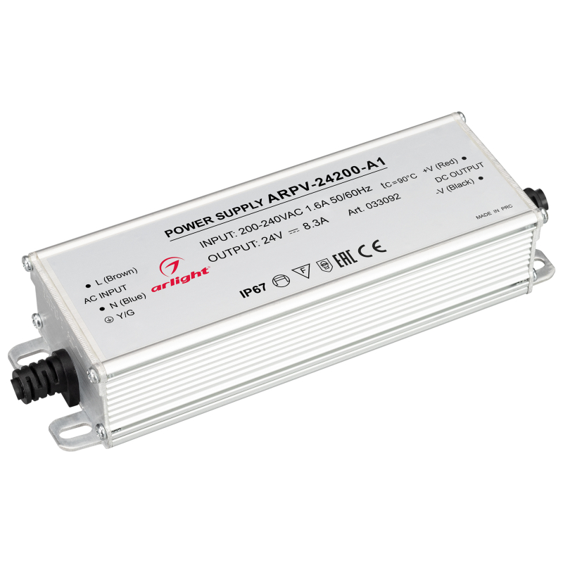 Блок питания Arlight ARPV-24200-A1 (24V, 8.3A, 200W) 033092