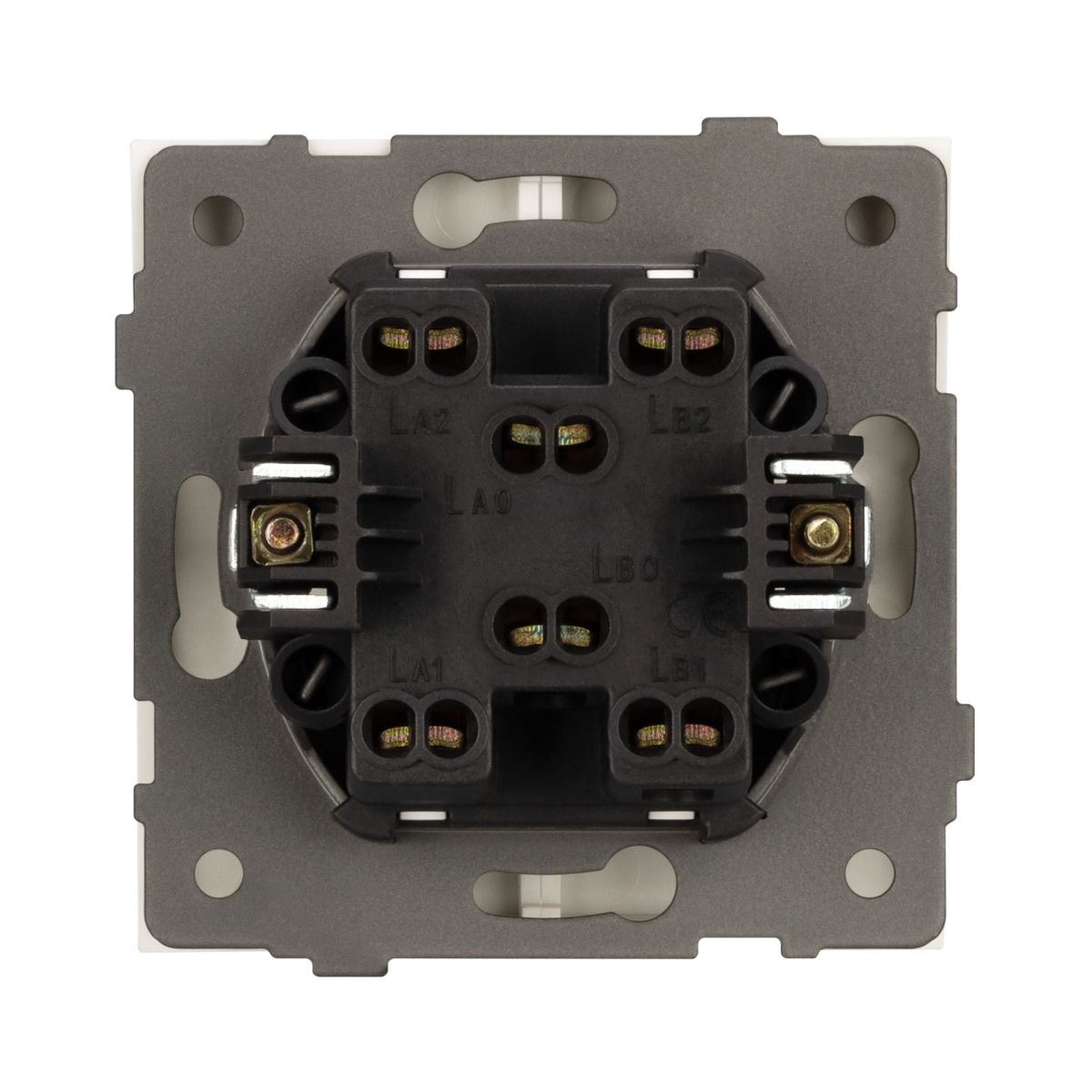 Механизм выключателя двухклавишный проходной Arlight SWT-TENDO-MKP2-PL-GD (230V, 10A) 054069