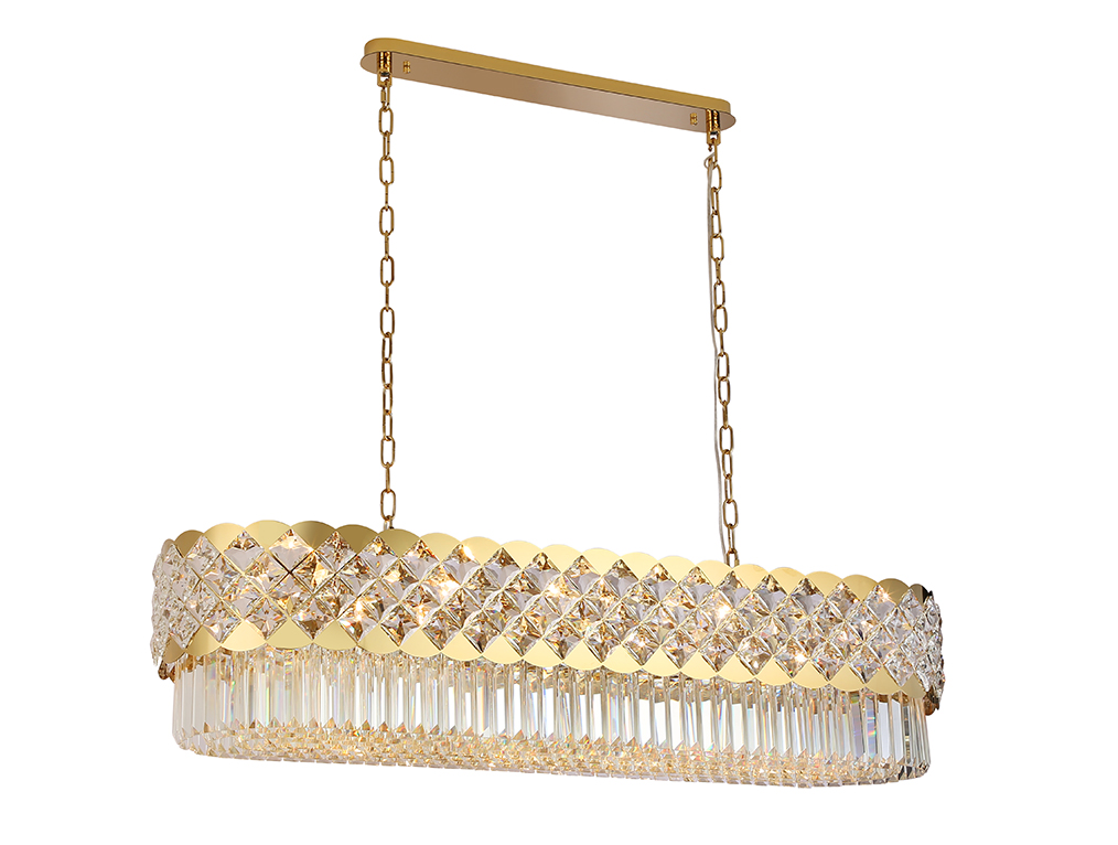 Подвесная люстра Newport Ashley 8300/120 oval gold polished М0070639