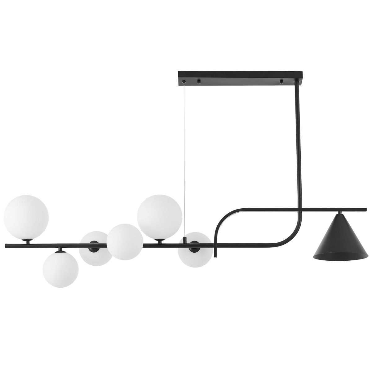 Подвесная люстра Lumina Deco LDP 7036-7 BK+WT