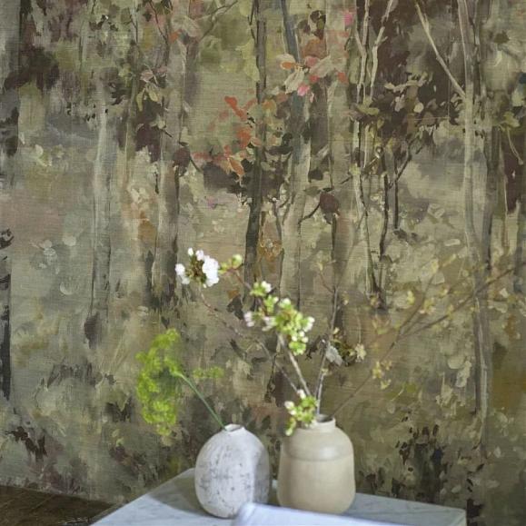 Панно Designers Guild PDG1186/01 Bois De Bouleau Grasscloth Scene 2 Sepia