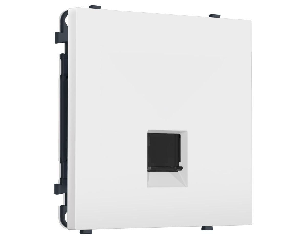 Комплект механизма телефонной розетки SIGMA Белый мягкое касание RJ-11 Ambrella Volt MS832030 (SP8320, PR190)